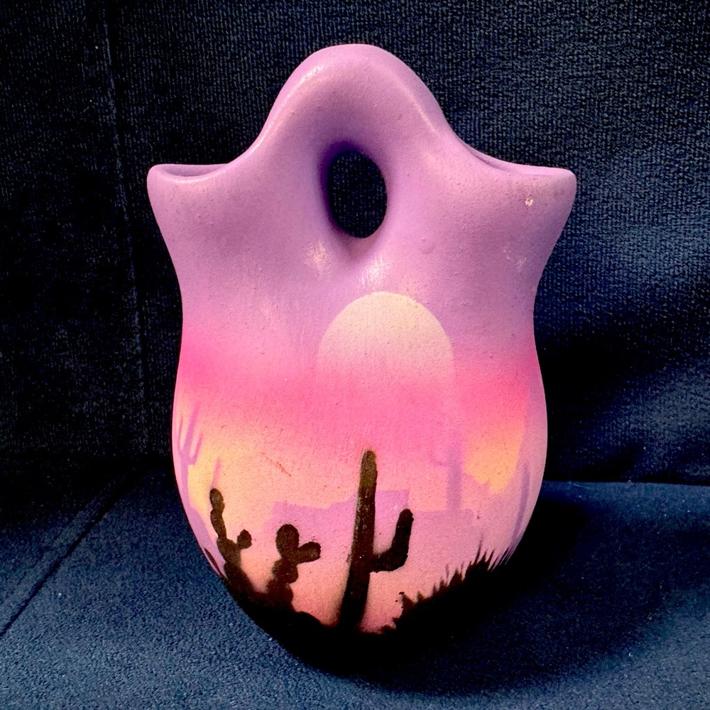 Native American Wedding Vase Purple Pink